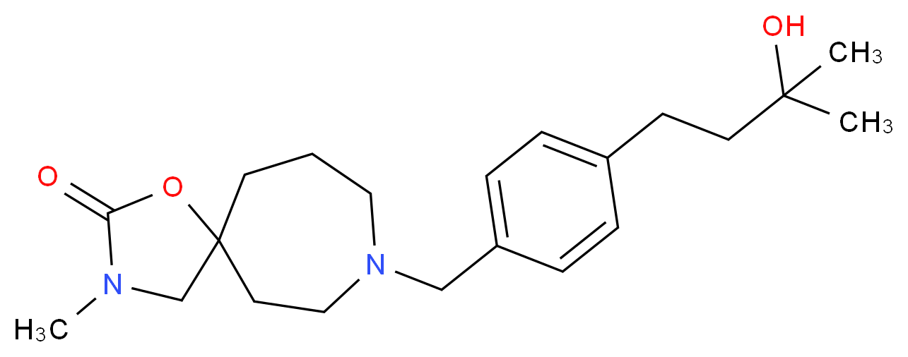 8-[4-(3-hydroxy-3-methylbutyl)benzyl]-3-methyl-1-oxa-3,8-diazaspiro[4.6]undecan-2-one_Molecular_structure_CAS_)