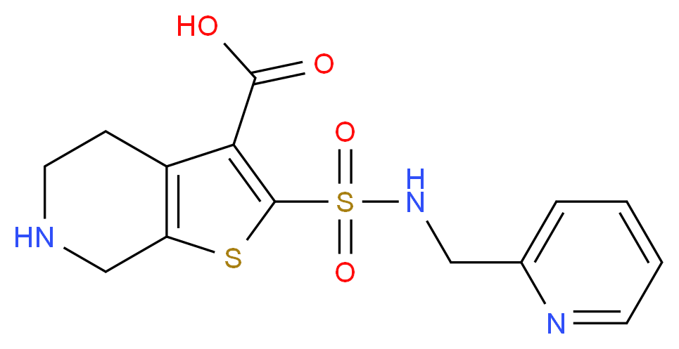 2-{[(pyridin-2-ylmethyl)amino]sulfonyl}-4,5,6,7-tetrahydrothieno[2,3-c]pyridine-3-carboxylic acid_Molecular_structure_CAS_)