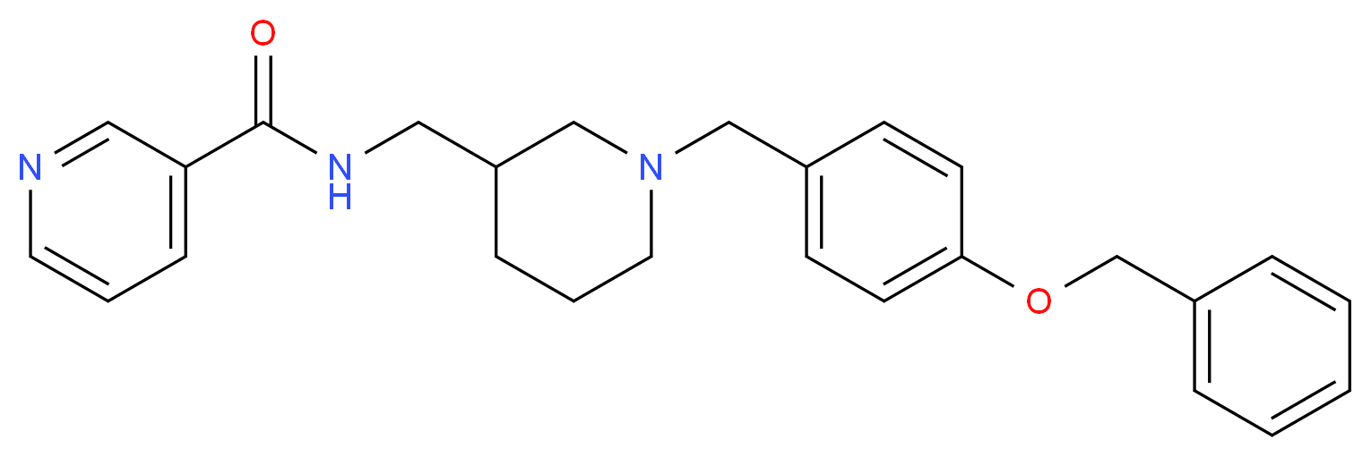 N-({1-[4-(benzyloxy)benzyl]-3-piperidinyl}methyl)nicotinamide_Molecular_structure_CAS_)