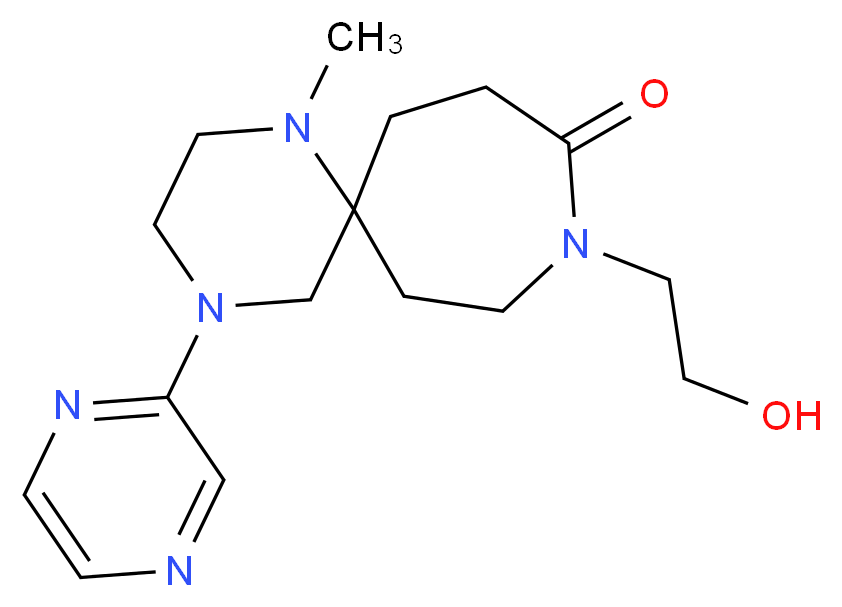 9-(2-hydroxyethyl)-1-methyl-4-(2-pyrazinyl)-1,4,9-triazaspiro[5.6]dodecan-10-one_Molecular_structure_CAS_)