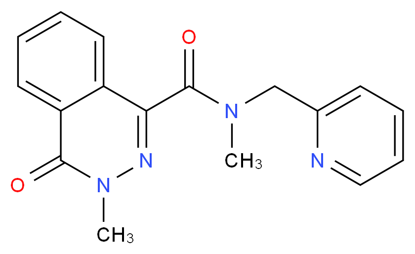 N,3-dimethyl-4-oxo-N-(2-pyridinylmethyl)-3,4-dihydro-1-phthalazinecarboxamide_Molecular_structure_CAS_)
