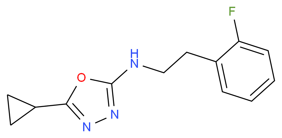 5-cyclopropyl-N-[2-(2-fluorophenyl)ethyl]-1,3,4-oxadiazol-2-amine_Molecular_structure_CAS_)