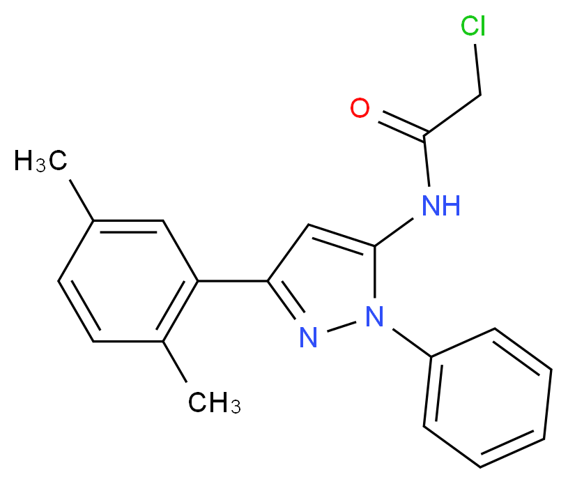 2-chloro-N-[3-(2,5-dimethylphenyl)-1-phenyl-1H-pyrazol-5-yl]acetamide_Molecular_structure_CAS_)