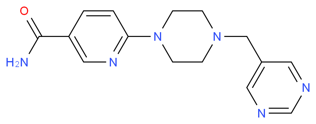6-[4-(pyrimidin-5-ylmethyl)piperazin-1-yl]nicotinamide_Molecular_structure_CAS_)