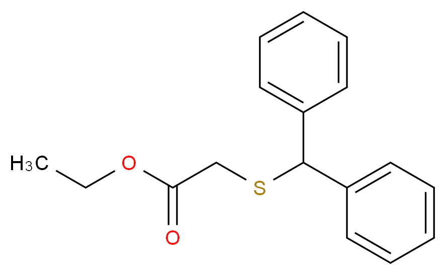Ethyl 2-[(diphenylmethyl)sulfanyl]acetate_Molecular_structure_CAS_63547-23-9)
