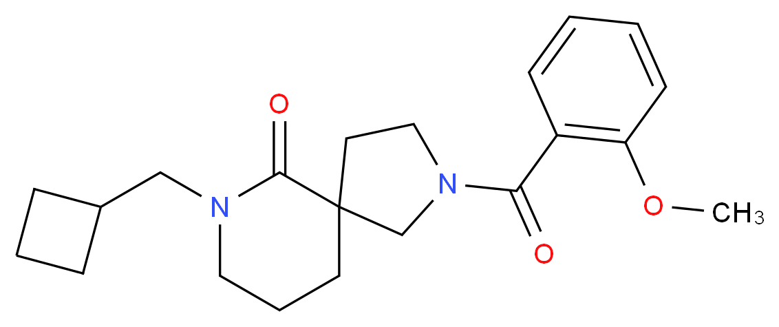 7-(cyclobutylmethyl)-2-(2-methoxybenzoyl)-2,7-diazaspiro[4.5]decan-6-one_Molecular_structure_CAS_)