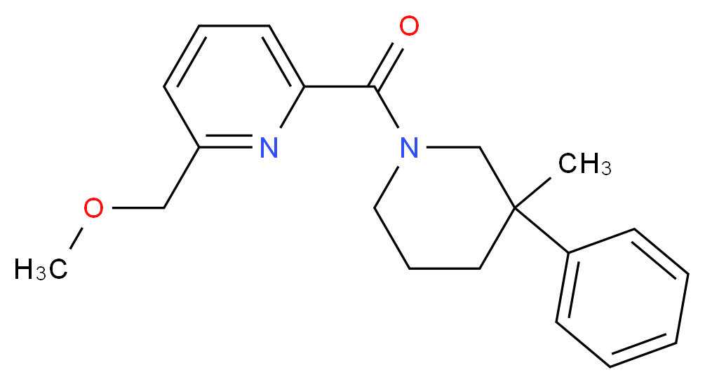 2-(methoxymethyl)-6-[(3-methyl-3-phenylpiperidin-1-yl)carbonyl]pyridine_Molecular_structure_CAS_)