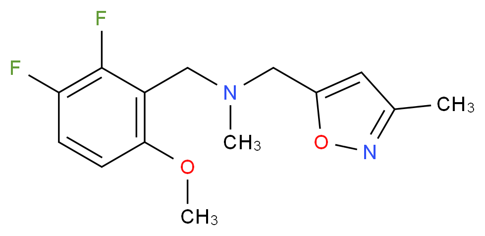 (2,3-difluoro-6-methoxybenzyl)methyl[(3-methylisoxazol-5-yl)methyl]amine_Molecular_structure_CAS_)