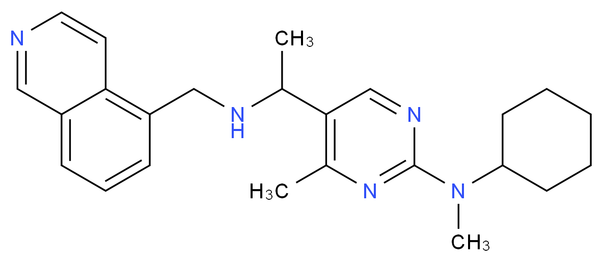N-cyclohexyl-5-{1-[(5-isoquinolinylmethyl)amino]ethyl}-N,4-dimethyl-2-pyrimidinamine_Molecular_structure_CAS_)
