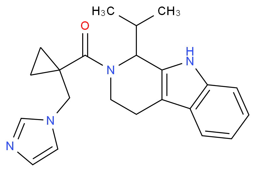 2-{[1-(1H-imidazol-1-ylmethyl)cyclopropyl]carbonyl}-1-isopropyl-2,3,4,9-tetrahydro-1H-beta-carboline_Molecular_structure_CAS_)
