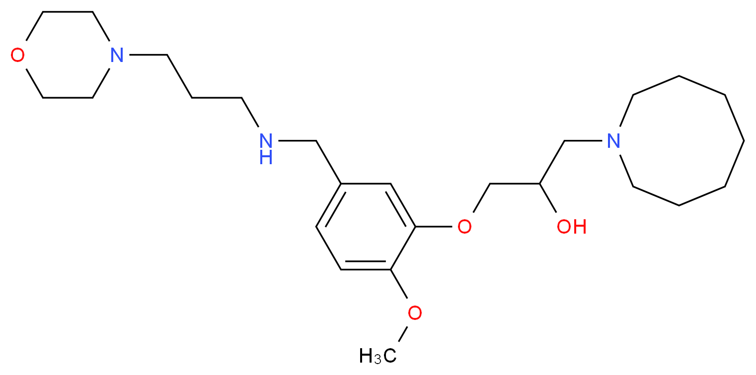 1-(1-azocanyl)-3-[2-methoxy-5-({[3-(4-morpholinyl)propyl]amino}methyl)phenoxy]-2-propanol_Molecular_structure_CAS_)