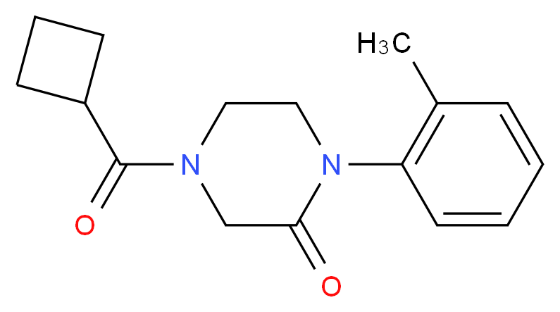 4-(cyclobutylcarbonyl)-1-(2-methylphenyl)-2-piperazinone_Molecular_structure_CAS_)