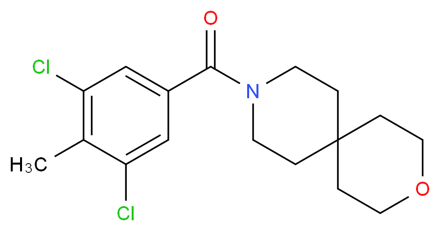 9-(3,5-dichloro-4-methylbenzoyl)-3-oxa-9-azaspiro[5.5]undecane_Molecular_structure_CAS_)