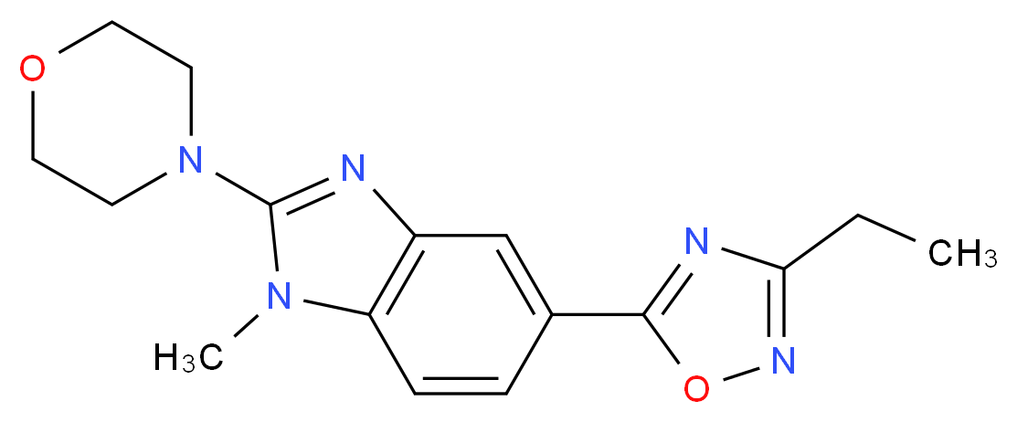 5-(3-ethyl-1,2,4-oxadiazol-5-yl)-1-methyl-2-(4-morpholinyl)-1H-benzimidazole_Molecular_structure_CAS_)