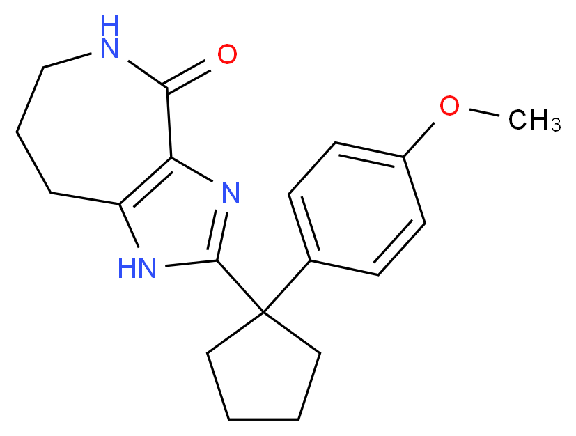 2-[1-(4-methoxyphenyl)cyclopentyl]-5,6,7,8-tetrahydroimidazo[4,5-c]azepin-4(1H)-one_Molecular_structure_CAS_)