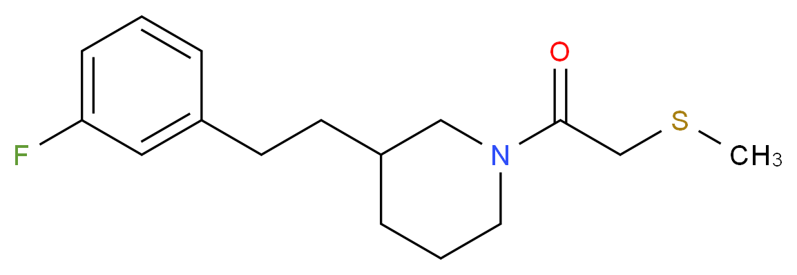 3-[2-(3-fluorophenyl)ethyl]-1-[(methylthio)acetyl]piperidine_Molecular_structure_CAS_)