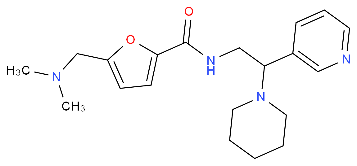 5-[(dimethylamino)methyl]-N-(2-piperidin-1-yl-2-pyridin-3-ylethyl)-2-furamide_Molecular_structure_CAS_)
