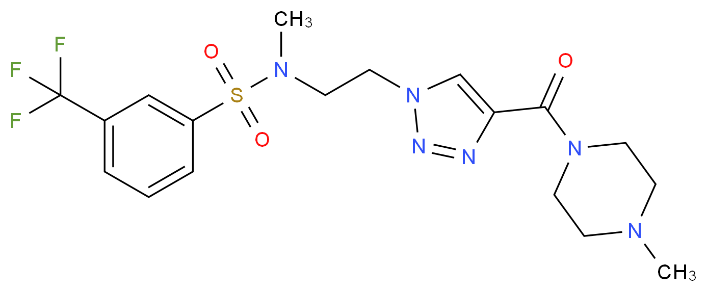 N-methyl-N-(2-{4-[(4-methyl-1-piperazinyl)carbonyl]-1H-1,2,3-triazol-1-yl}ethyl)-3-(trifluoromethyl)benzenesulfonamide_Molecular_structure_CAS_)
