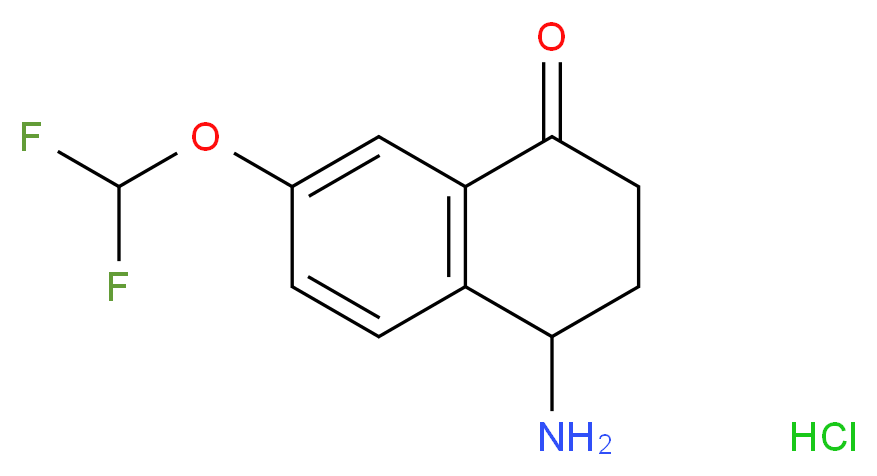 4-amino-7-(difluoromethoxy)-1,2,3,4-tetrahydronaphthalen-1-one hydrochloride_Molecular_structure_CAS_)