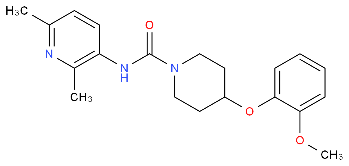 N-(2,6-dimethylpyridin-3-yl)-4-(2-methoxyphenoxy)piperidine-1-carboxamide_Molecular_structure_CAS_)
