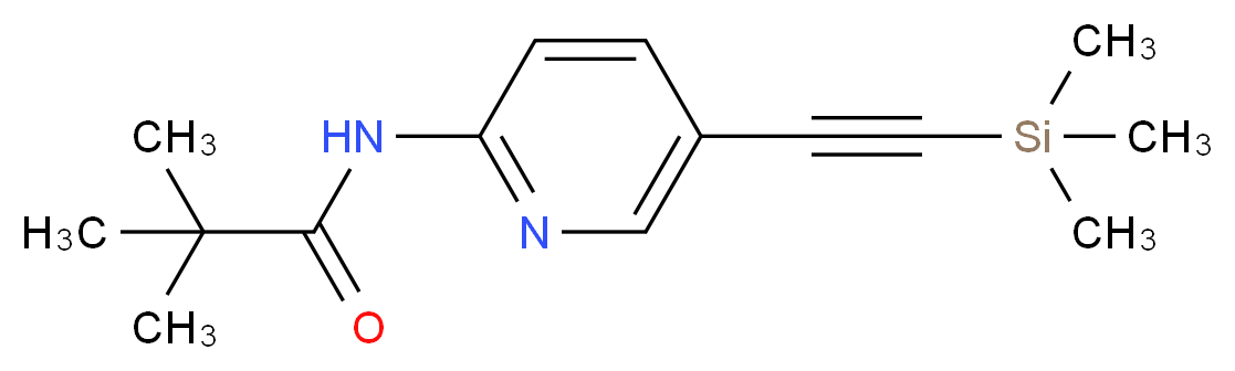2,2-Dimethyl-N-(5-trimethylsilanylethynyl-pyridin-2-yl)-propionamide_Molecular_structure_CAS_470463-43-5)