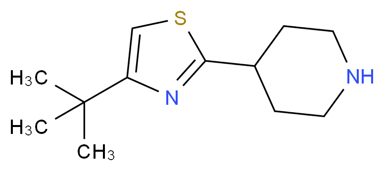 4-[(4-tert-Butyl)-1,3-thiazol-2-yl]piperidine_Molecular_structure_CAS_)