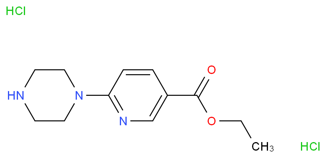 ethyl 6-(piperazin-1-yl)pyridine-3-carboxylate dihydrochloride_Molecular_structure_CAS_)