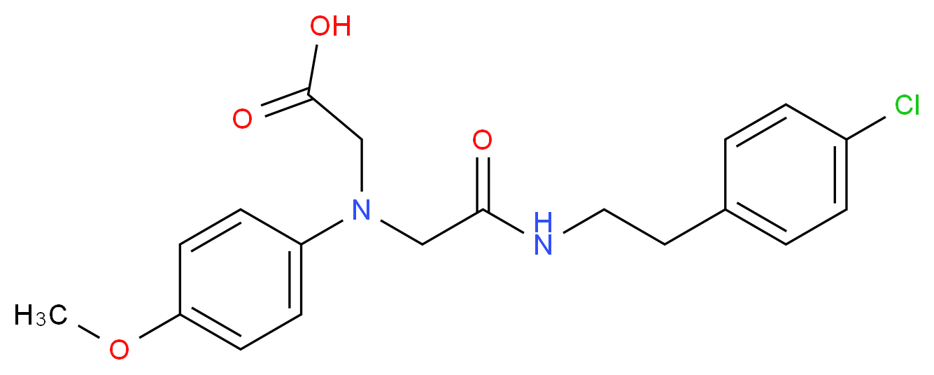 [(2-{[2-(4-Chlorophenyl)ethyl]amino}-2-oxoethyl)-(4-methoxyphenyl)amino]acetic acid_Molecular_structure_CAS_)