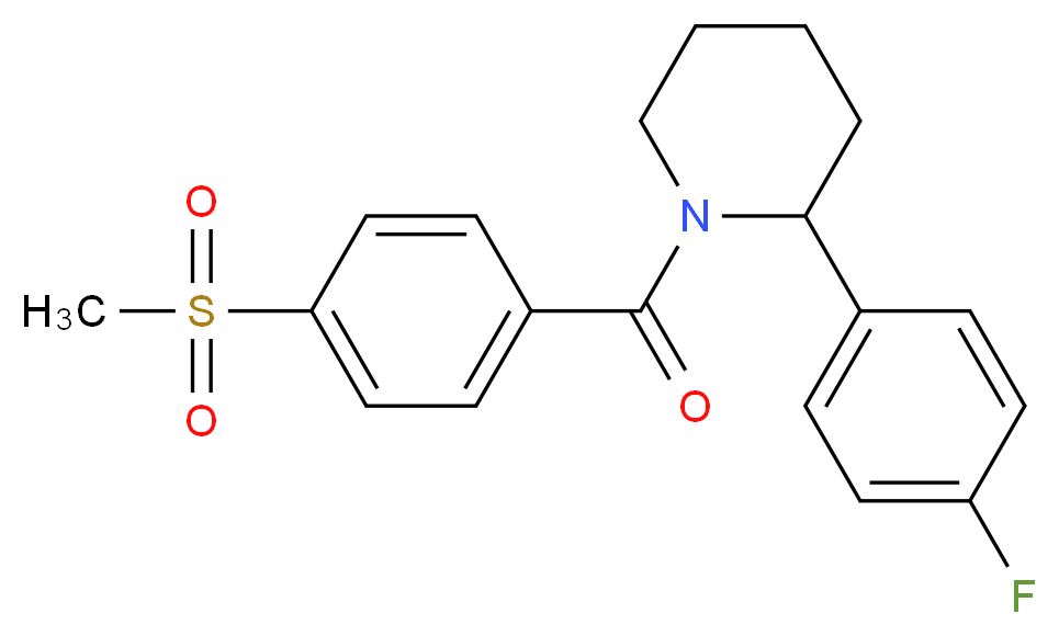 2-(4-fluorophenyl)-1-[4-(methylsulfonyl)benzoyl]piperidine_Molecular_structure_CAS_)