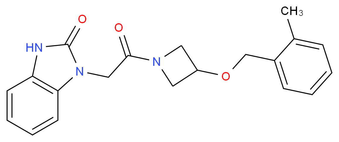 1-(2-{3-[(2-methylbenzyl)oxy]azetidin-1-yl}-2-oxoethyl)-1,3-dihydro-2H-benzimidazol-2-one_Molecular_structure_CAS_)