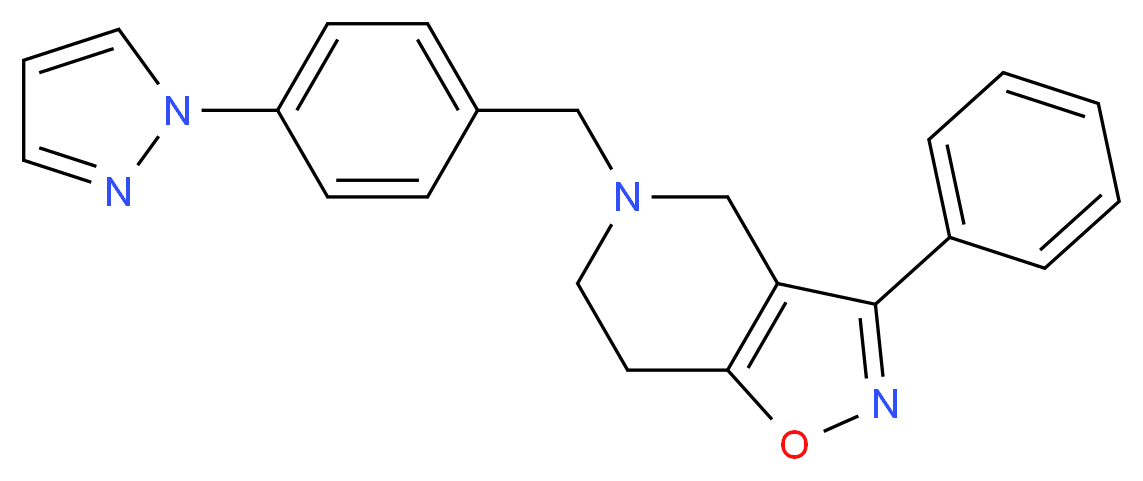 3-phenyl-5-[4-(1H-pyrazol-1-yl)benzyl]-4,5,6,7-tetrahydroisoxazolo[4,5-c]pyridine_Molecular_structure_CAS_)