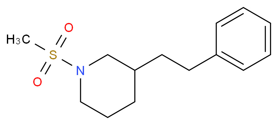 1-(methylsulfonyl)-3-(2-phenylethyl)piperidine_Molecular_structure_CAS_)