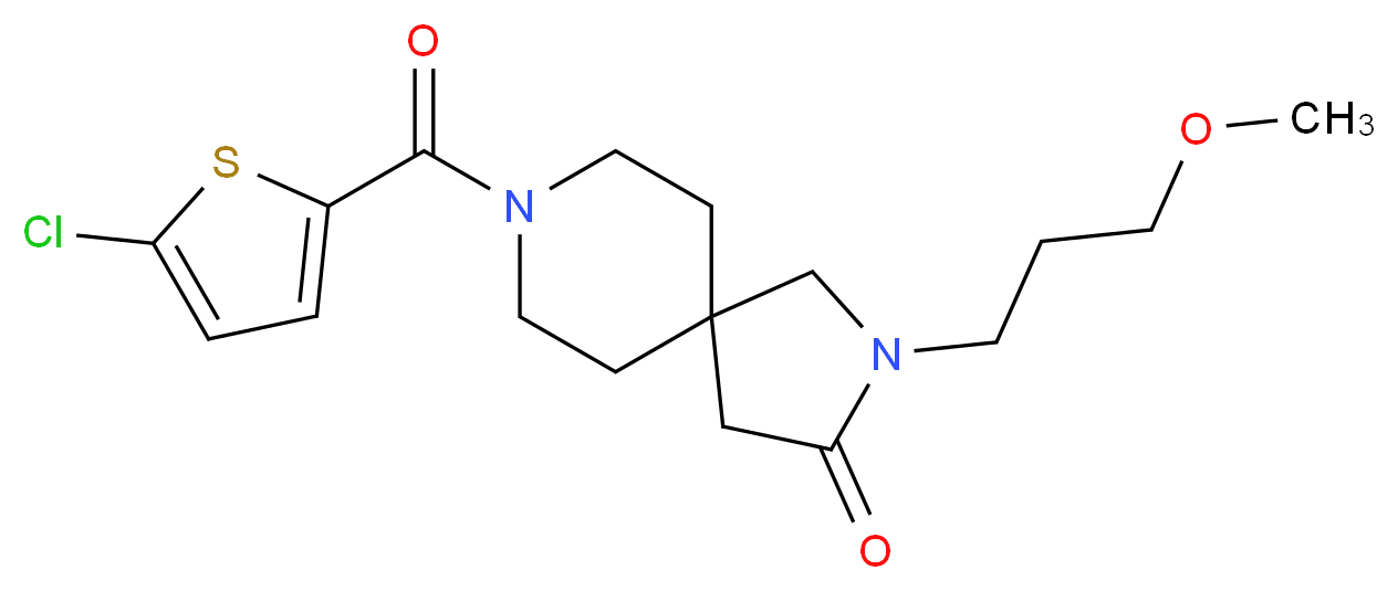8-[(5-chloro-2-thienyl)carbonyl]-2-(3-methoxypropyl)-2,8-diazaspiro[4.5]decan-3-one_Molecular_structure_CAS_)