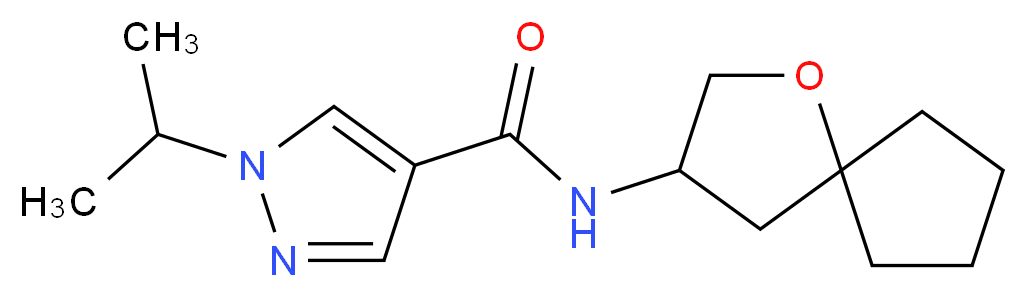 1-isopropyl-N-1-oxaspiro[4.4]non-3-yl-1H-pyrazole-4-carboxamide_Molecular_structure_CAS_)