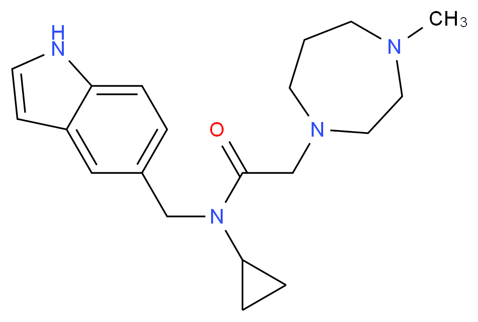 N-cyclopropyl-N-(1H-indol-5-ylmethyl)-2-(4-methyl-1,4-diazepan-1-yl)acetamide_Molecular_structure_CAS_)