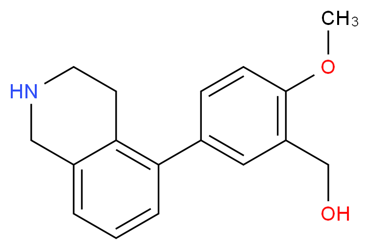 [2-methoxy-5-(1,2,3,4-tetrahydroisoquinolin-5-yl)phenyl]methanol_Molecular_structure_CAS_)