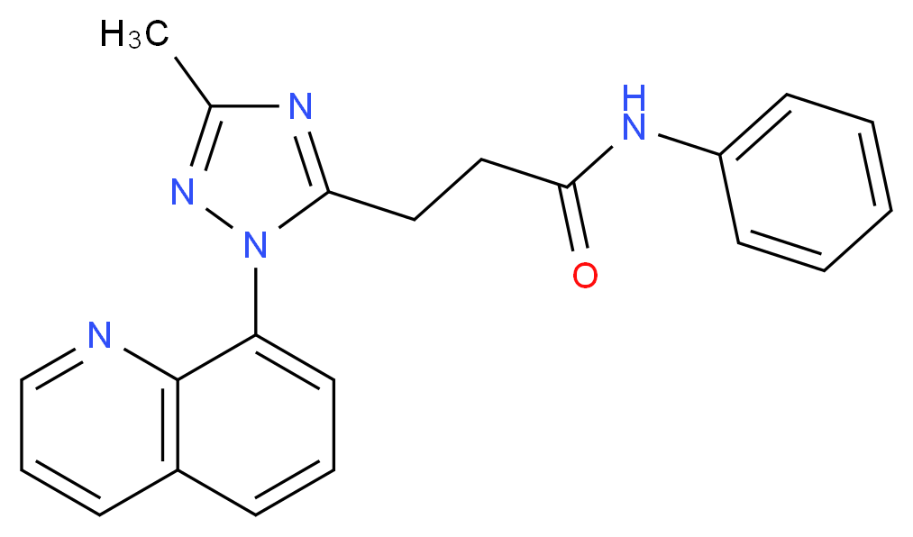 3-(3-methyl-1-quinolin-8-yl-1H-1,2,4-triazol-5-yl)-N-phenylpropanamide_Molecular_structure_CAS_)