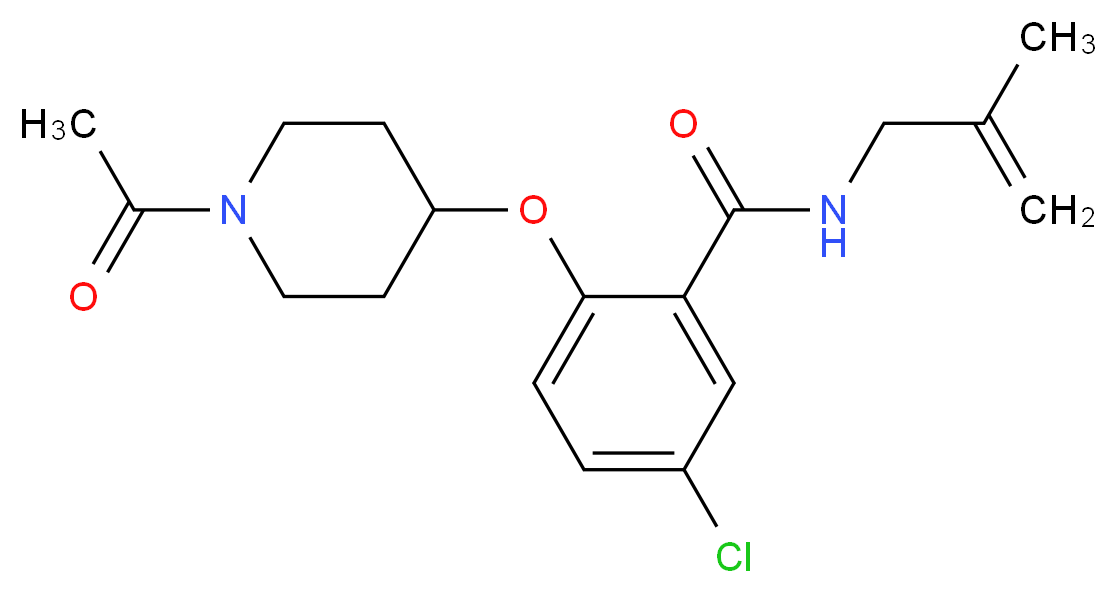 2-[(1-acetyl-4-piperidinyl)oxy]-5-chloro-N-(2-methyl-2-propen-1-yl)benzamide_Molecular_structure_CAS_)
