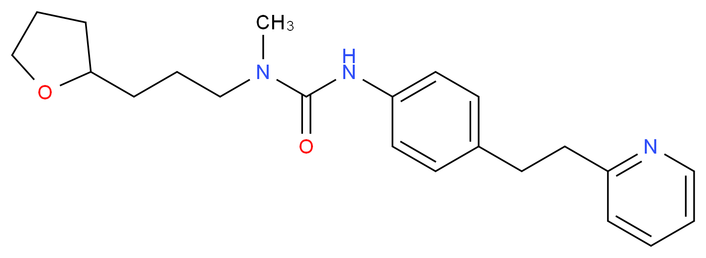 N-methyl-N'-[4-(2-pyridin-2-ylethyl)phenyl]-N-[3-(tetrahydrofuran-2-yl)propyl]urea_Molecular_structure_CAS_)
