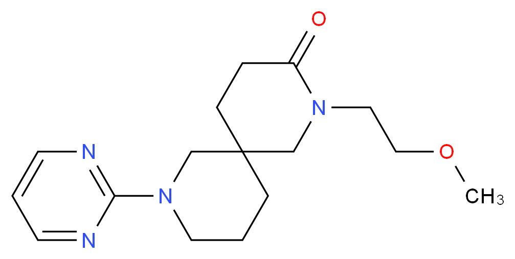 2-(2-methoxyethyl)-8-(2-pyrimidinyl)-2,8-diazaspiro[5.5]undecan-3-one_Molecular_structure_CAS_)