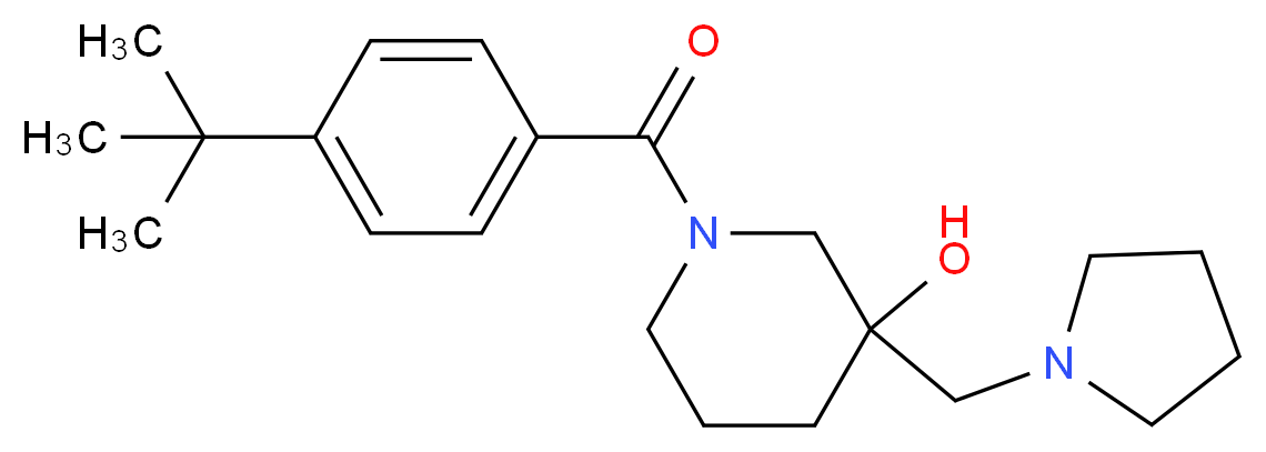 1-(4-tert-butylbenzoyl)-3-(pyrrolidin-1-ylmethyl)piperidin-3-ol_Molecular_structure_CAS_)