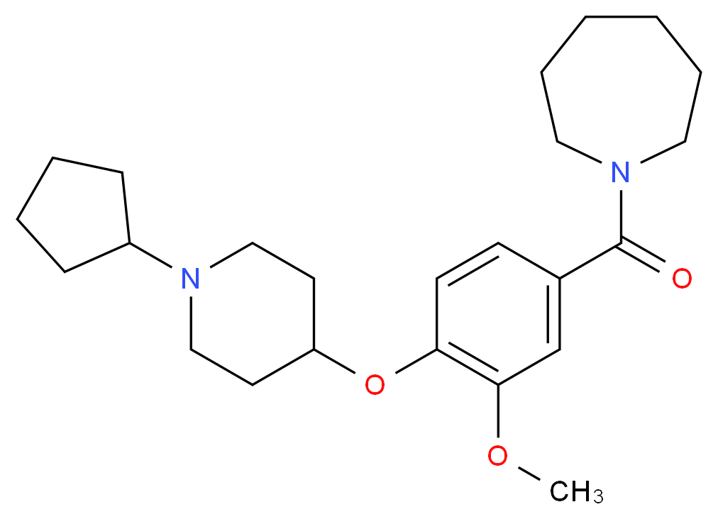1-{4-[(1-cyclopentyl-4-piperidinyl)oxy]-3-methoxybenzoyl}azepane_Molecular_structure_CAS_)