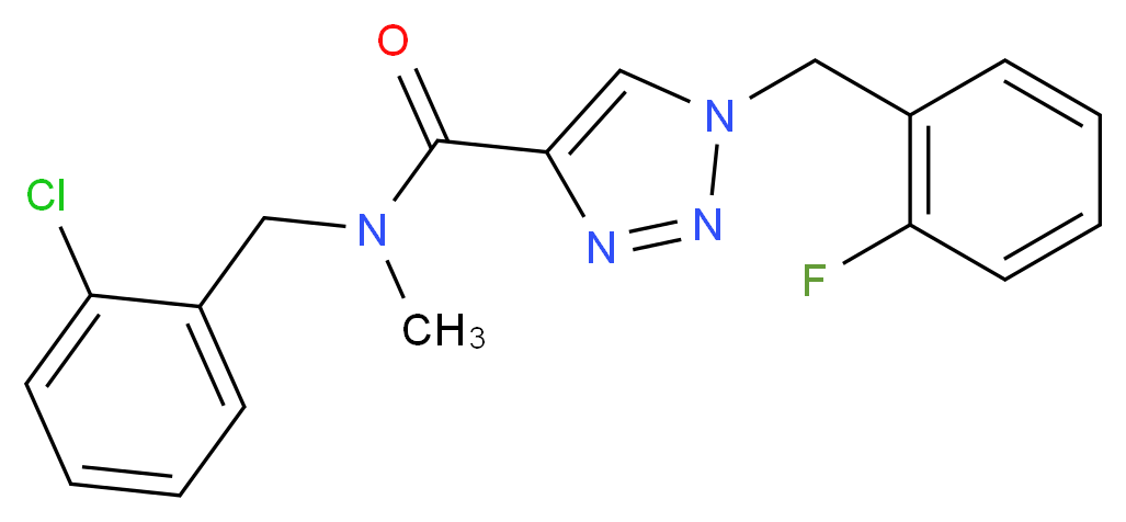 N-(2-chlorobenzyl)-1-(2-fluorobenzyl)-N-methyl-1H-1,2,3-triazole-4-carboxamide_Molecular_structure_CAS_)