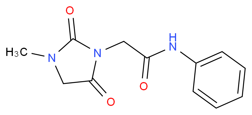 2-(3-methyl-2,5-dioxoimidazolidin-1-yl)-N-phenylacetamide_Molecular_structure_CAS_)