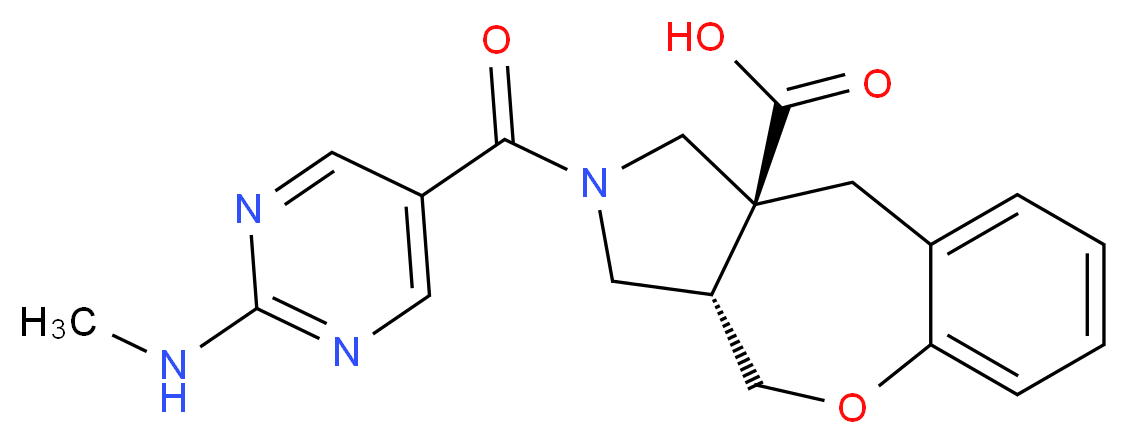 (3aS*,10aS*)-2-{[2-(methylamino)pyrimidin-5-yl]carbonyl}-2,3,3a,4-tetrahydro-1H-[1]benzoxepino[3,4-c]pyrrole-10a(10H)-carboxylic acid_Molecular_structure_CAS_)