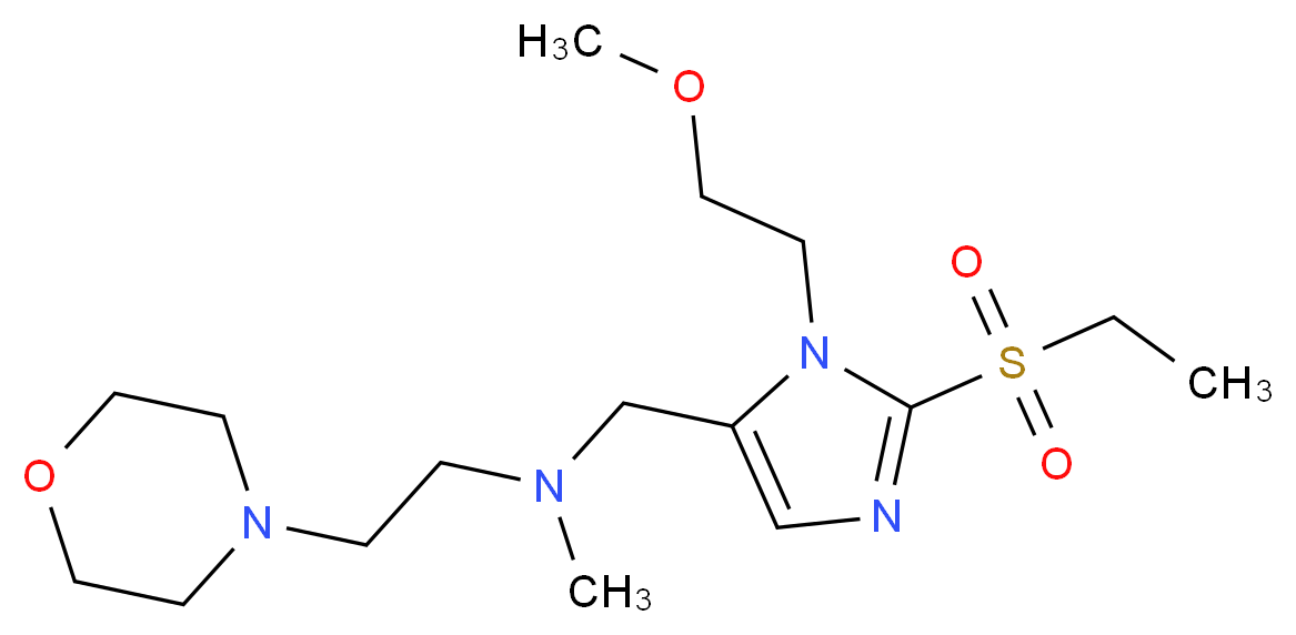 N-{[2-(ethylsulfonyl)-1-(2-methoxyethyl)-1H-imidazol-5-yl]methyl}-N-methyl-2-(4-morpholinyl)ethanamine_Molecular_structure_CAS_)