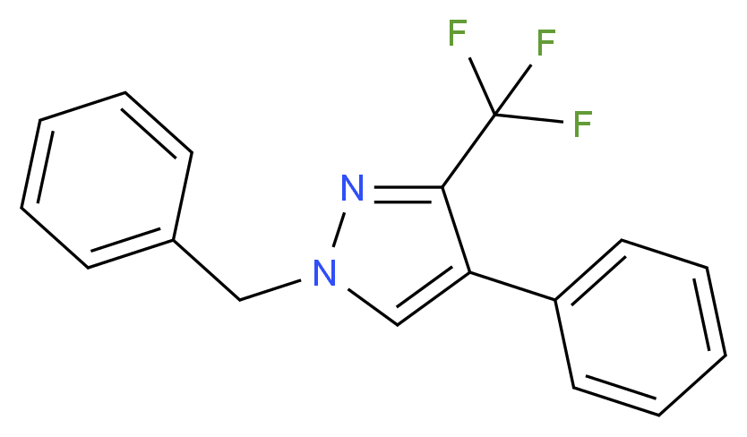 1-Benzyl-4-phenyl-3-(trifluoromethyl)-1H-pyrazole_Molecular_structure_CAS_)