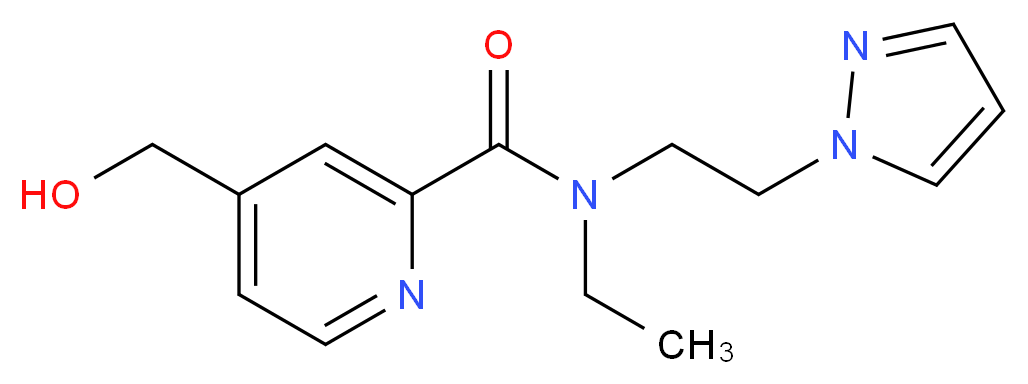 N-ethyl-4-(hydroxymethyl)-N-[2-(1H-pyrazol-1-yl)ethyl]pyridine-2-carboxamide_Molecular_structure_CAS_)