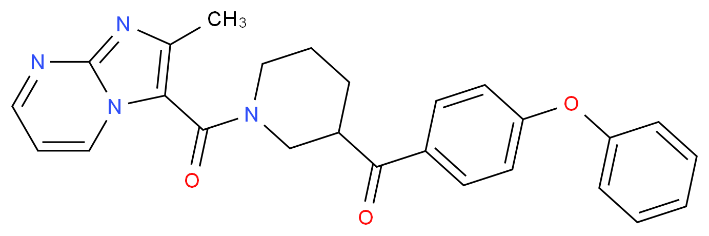 {1-[(2-methylimidazo[1,2-a]pyrimidin-3-yl)carbonyl]-3-piperidinyl}(4-phenoxyphenyl)methanone_Molecular_structure_CAS_)