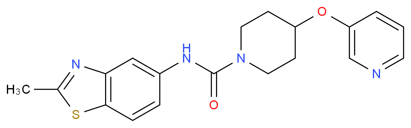 N-(2-methyl-1,3-benzothiazol-5-yl)-4-(pyridin-3-yloxy)piperidine-1-carboxamide_Molecular_structure_CAS_)